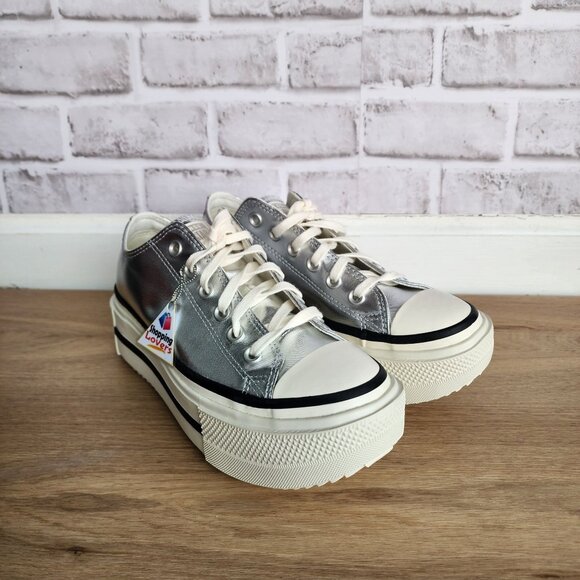 ⭐Converse Chuck Taylor Lift Double Stack Sz 7 Men's Shoes Sneaker Silver A16406C - Picture 3 of 9